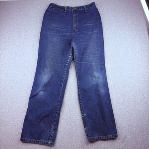 Vintage Wrangler Misses Full Fit Jeans Size 16 High Rise Straight Leg Blue USA